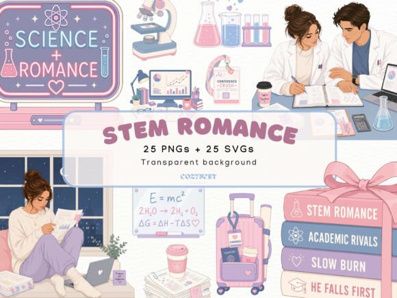Download STEM Romance Cliparts, Book Lovers PNG - Clipart Collection