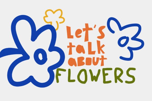 Download Vibrant Groovy Doodle Flowers Clipart - Clipart Collection