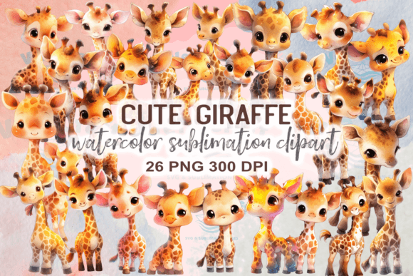 Download Cute Giraffe Watercolor Clipart - Clipart Collection