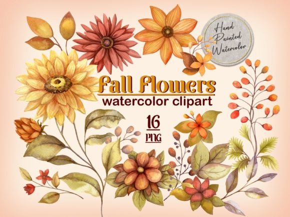 Download Fall Flower Watercolor Clipart - Clipart Collection