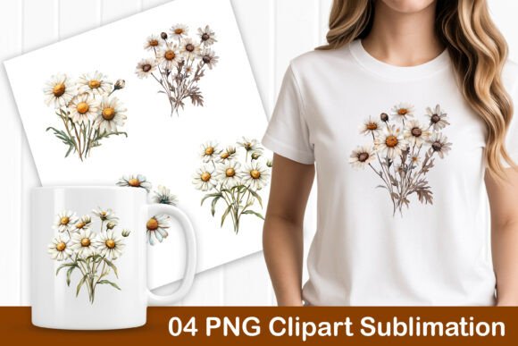 Download Vintage Daisy Flower Bunch PNG Clipart - Clipart Collection
