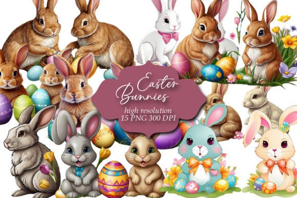 Download Easter Clipart, Easter Bunnies Clip Art - Easter bunnies clip art Collection