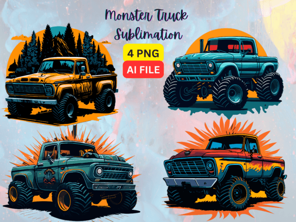 Download Monster Truck Sublimation Graphics - Sublimation graphics Collection