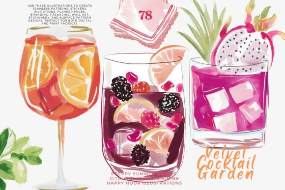 Download Preppy Cocktail Clipart Bundle - Clipart Collection