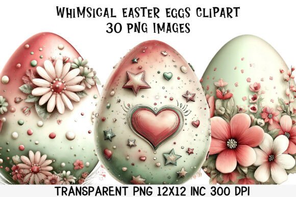 Download Whimsical Easter Eggs Clipart - Clipart Collection