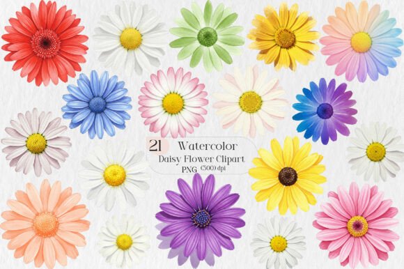 Download Daisy Flower Watercolor Clipart - Daisy flower watercolor clipart Collection