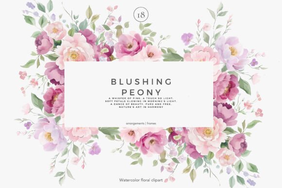 Download Floral Clipart Watercolor Peonies Png - Clipart Collection