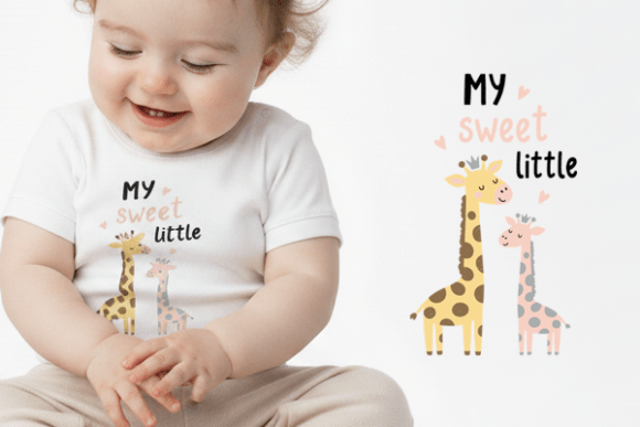 Download Baby Giraffe Clipart My Sweet Little PNG - Clipart Collection