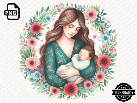 Download Watercolor Mother's Day Floral Clipart - Clipart Collection