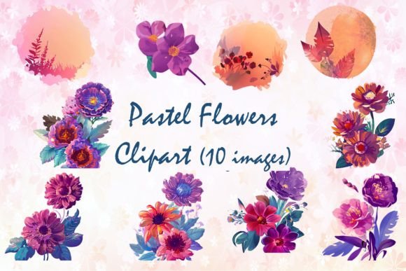 Download Pastel Flowers Clipart - Clipart Collection