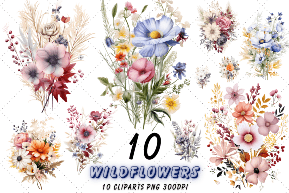 Download Snowy Wildflowers Sublimation Clipart - Clipart Collection