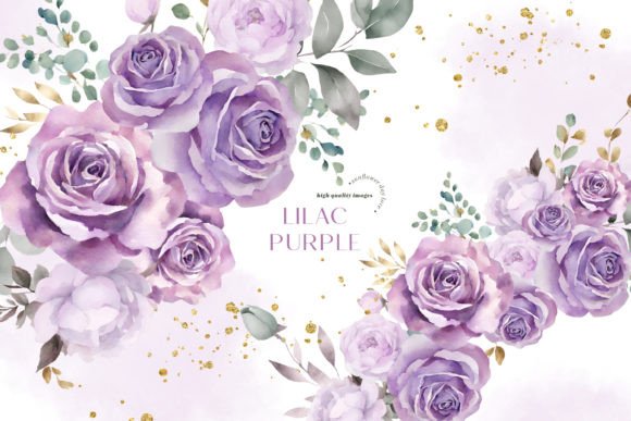 Download Watercolor Purple Flowers Clipart - Clipart Collection