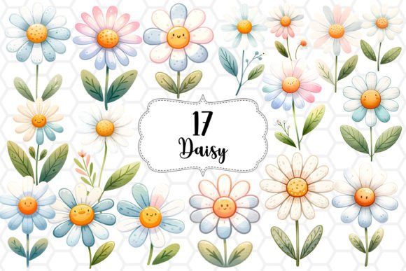 Download Daisy Flower Watercolor Clipart Bundle - Daisy flower watercolor clipart Collection