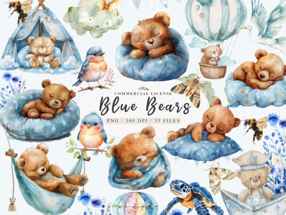 Download Baby Boy Clipart, Blue Teddy Bear Clipar - Clipart Collection