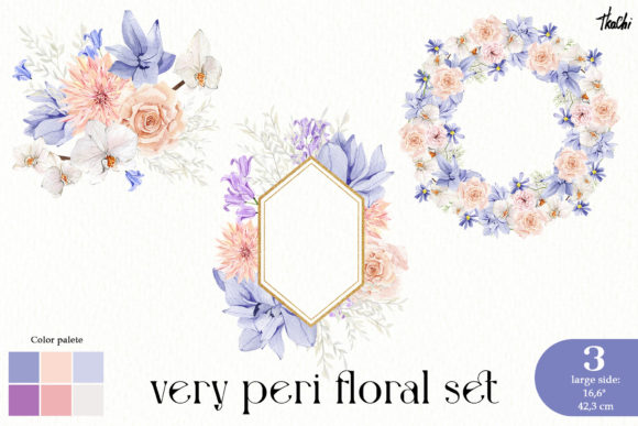 Download Watercolor Violet Floral Clipart Png Set - Clipart Collection