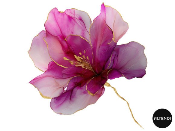 Download Abstract Pink Flower Clipart - Clipart Collection
