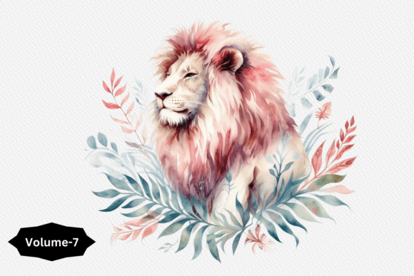 Download Watercolor Lion Clipart Volume –7 - Clipart Collection