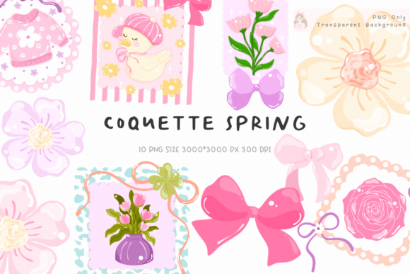 Download Coquette Tulip Floral Spring Clipart PNG - Clipart Collection