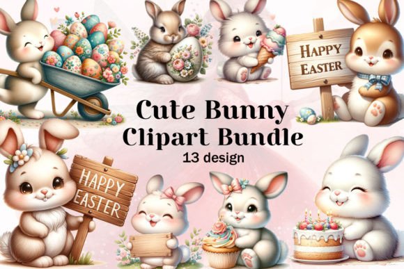Download Easter Clipart, Easter Bunnies Clip Art - Premium Bundle