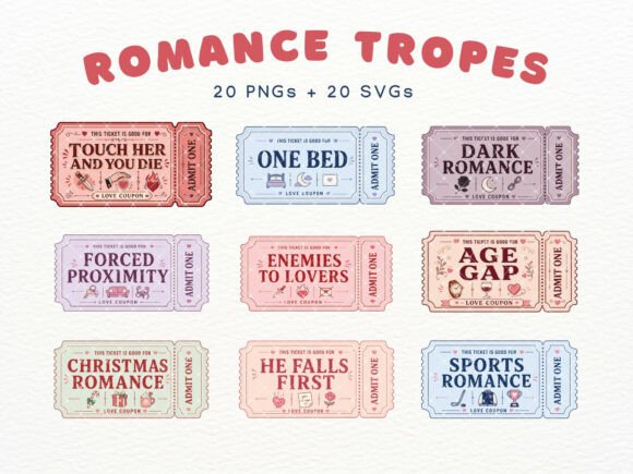 Download Romance Trope Ticket Cliparts, Bookish - Clipart Collection