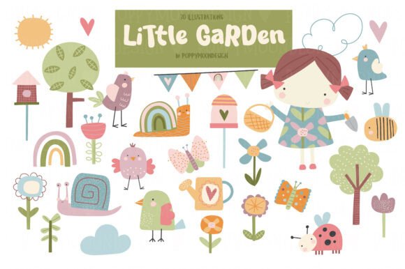 Download Little Garden Clipart Set - Clipart Collection