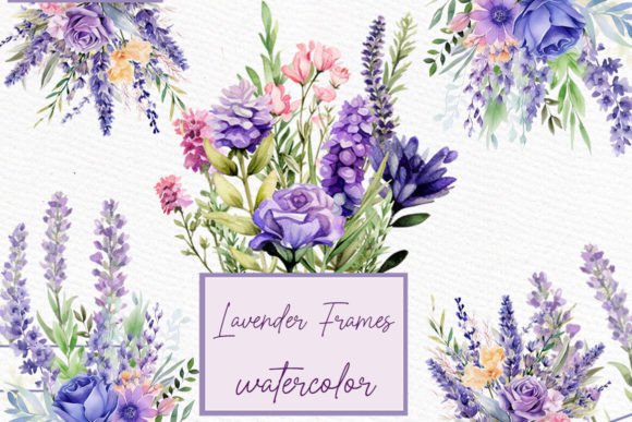 Download Watercolor Lavender Floral Clipart - Clipart Collection