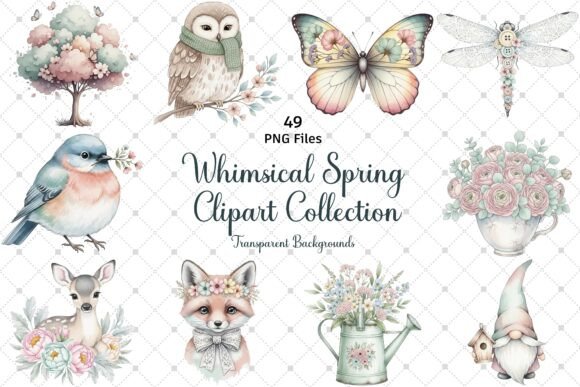 Download Whimsical Spring Clipart Collection - Clipart Collection