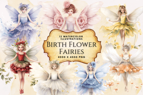 Download Birth Flower Fairy Clipart Watercolor - Clipart Collection