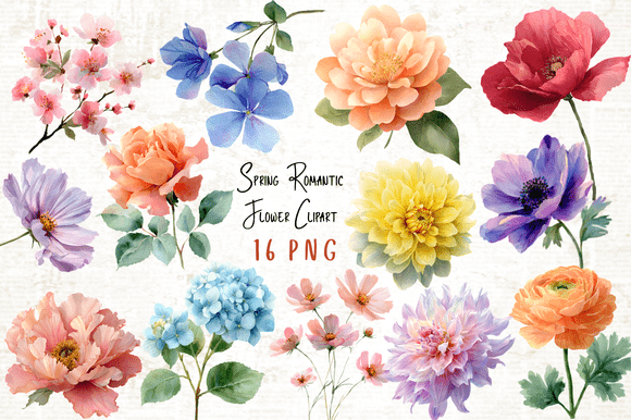 Download Spring Romantic Flower Clipart PNG - Clipart Collection