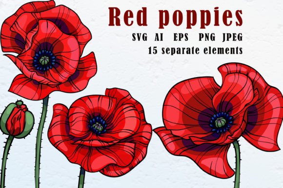 Download Red Poppies Clipart - Clipart Collection