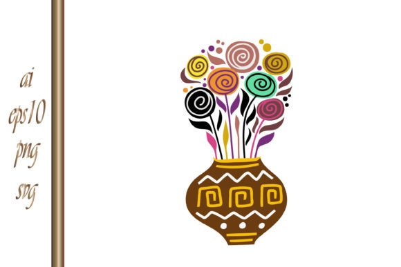 Download Creative Clipart Flower Boho Jug Vector - Clipart Collection