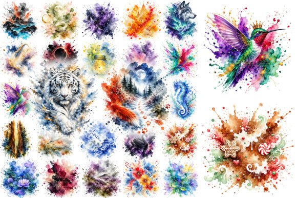 Download 100 Watercolor Splash Nature Clipart PNG - Clipart Collection