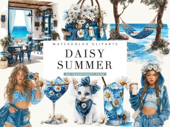 Download Watercolor Daisy Summer Clipart - Clipart Collection
