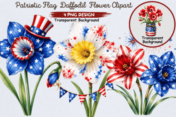 Download Patriotic Daffodil Flower PNG Clipart, - Clipart Collection