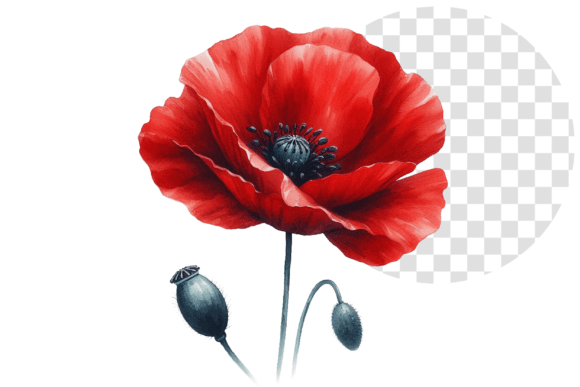 Download Poppify Watercolor Red Poppy Clipart - Clipart Collection