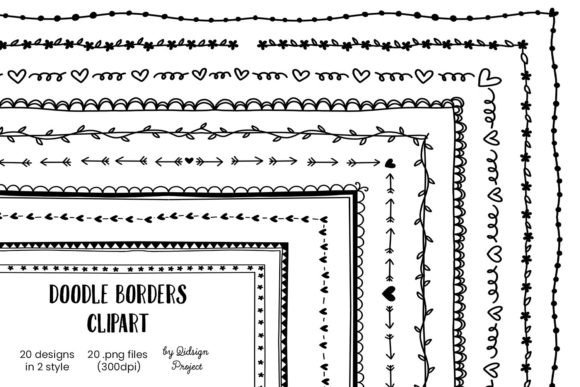 Download 20 Doodle Borders Clipart, Decorative - Clipart Collection