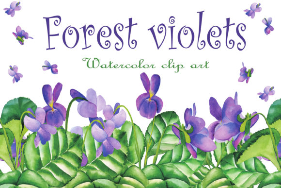 Download Violet Wild Flowers Watercolor Clipart - Clipart Collection