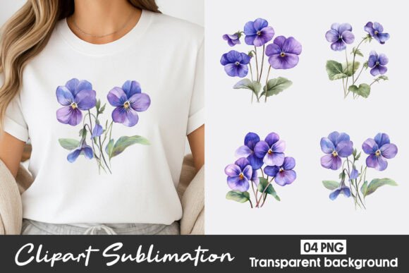 Download Purple Floral Watercolor Clipart PNG - Clipart Collection
