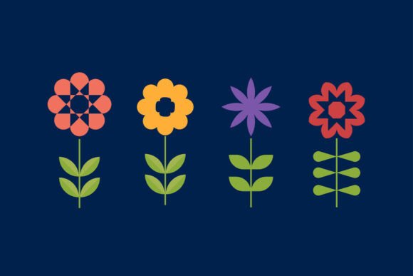 Download Colorful Spring Flowers Vector Art - Spring flowers vector Collection