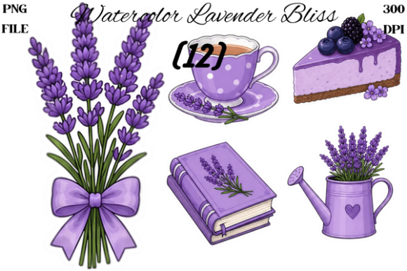 Download Watercolor Lavender Bliss Clipart PNG - Clipart Collection