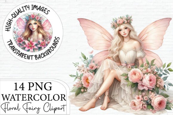 Download Watercolor Floral Fairy Clipart Bundle - Clipart Collection