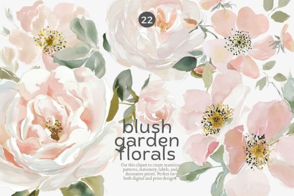 Download Blush Floral Clipart Set - Clipart Collection