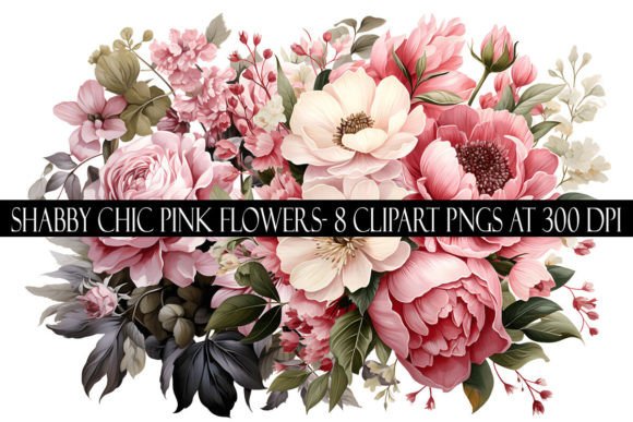 Download Shabby Chic Pink Flower Clipart - Clipart Collection