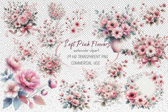 Download Soft Pink Flowers Clipart - Clipart Collection