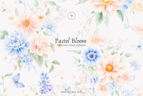 Download Pastel Florals Watercolor Clipart - Clipart Collection