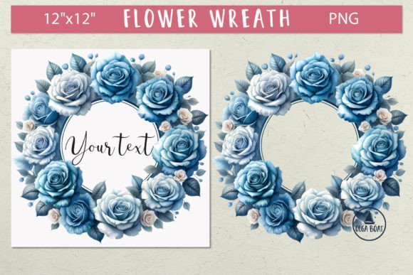 Download Blue Roses Png | Roses Wreath Clipart - Clipart Collection