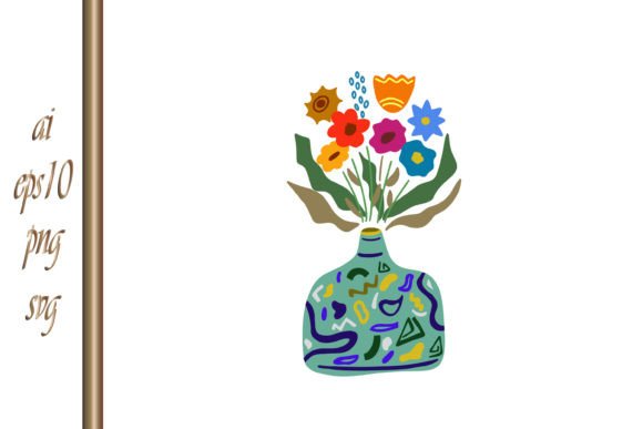 Download Creative Clipart Flower Boho Jug Vector - Clipart Collection