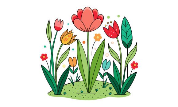 Download Colorful Spring Flowers Vector - Spring flowers vector Collection