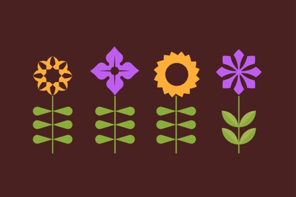 Download Colorful Spring Flowers Vector Design - Spring flowers vector Collection