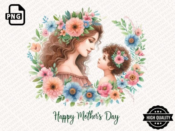 Download Watercolor Mother's Day Floral Clipart - Clipart Collection